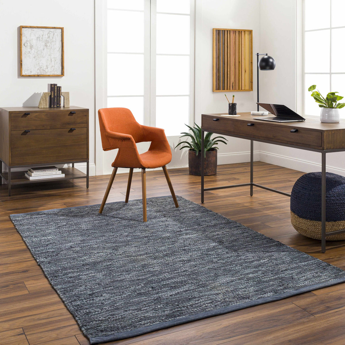 Aneko Gray Area Rug - Clearance