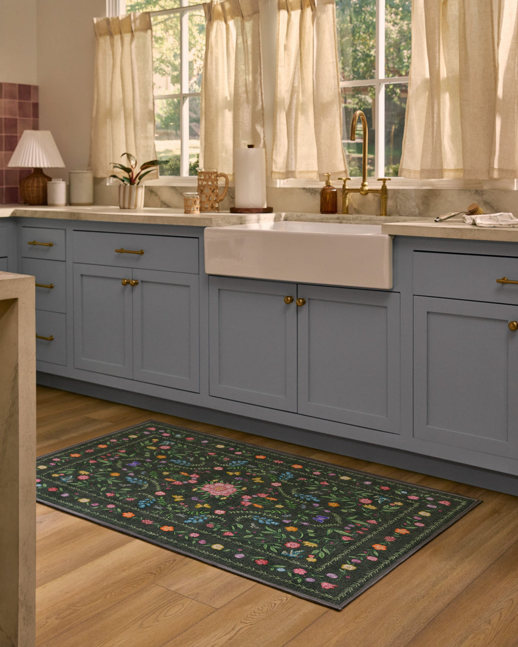 Springtime Lullaby Charcoal Multicolor Rug