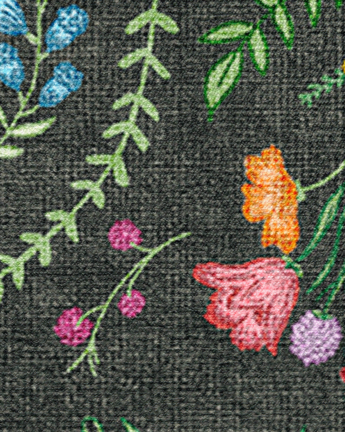 Springtime Lullaby Charcoal Multicolor Rug