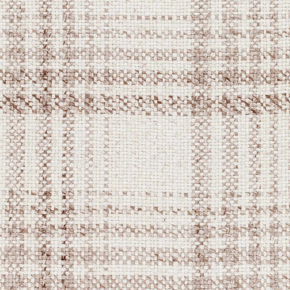 Inara Light Brown Plaid Hand Woven Area Rug