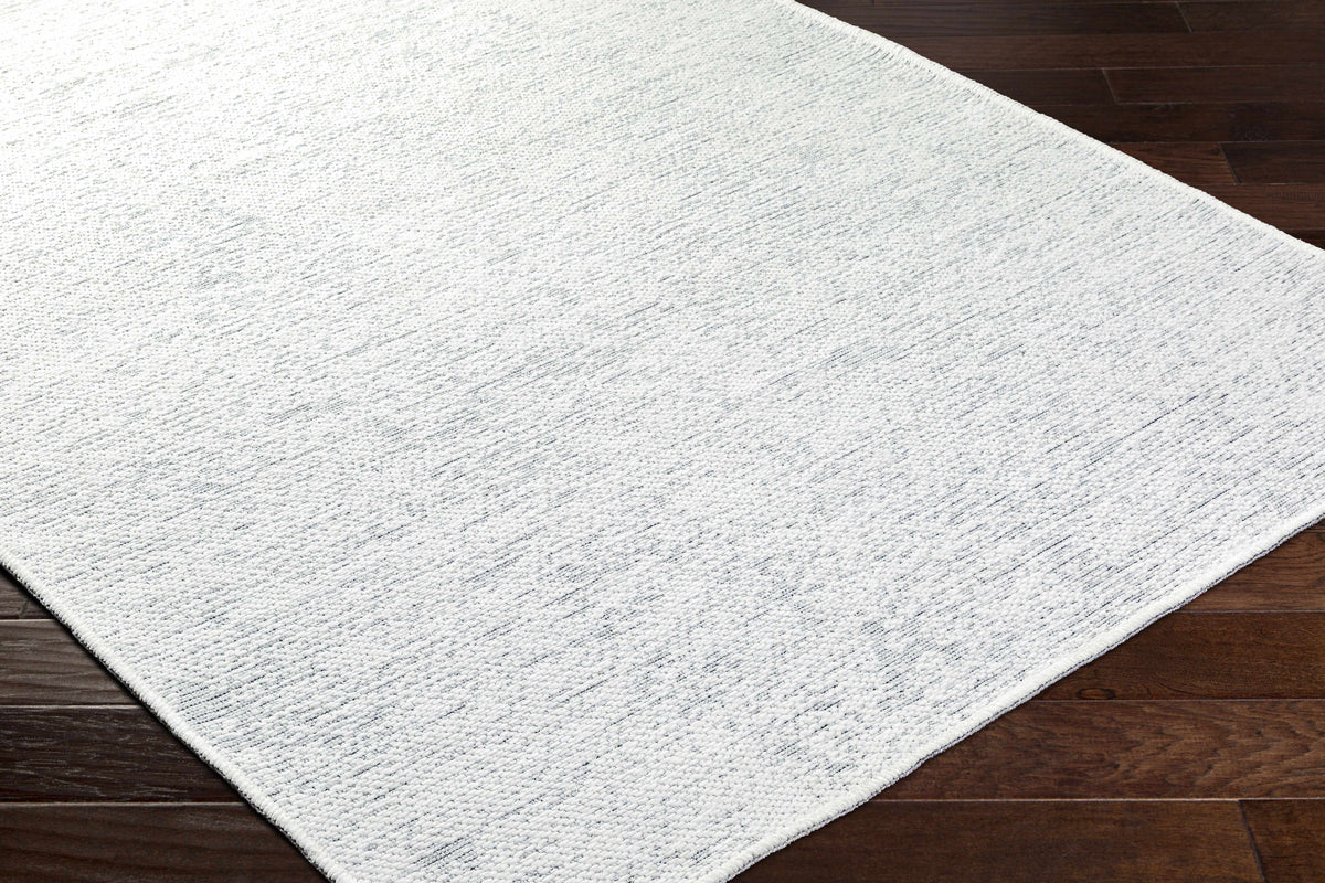 Isako Cream & Gray Solid Washable Area Rug - Clearance
