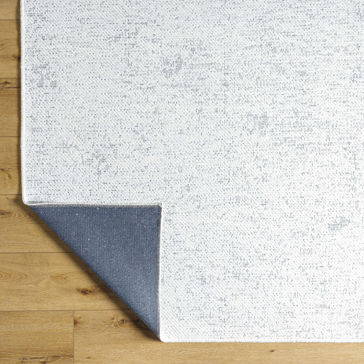 Isako Cream & Gray Solid Washable Area Rug - Clearance