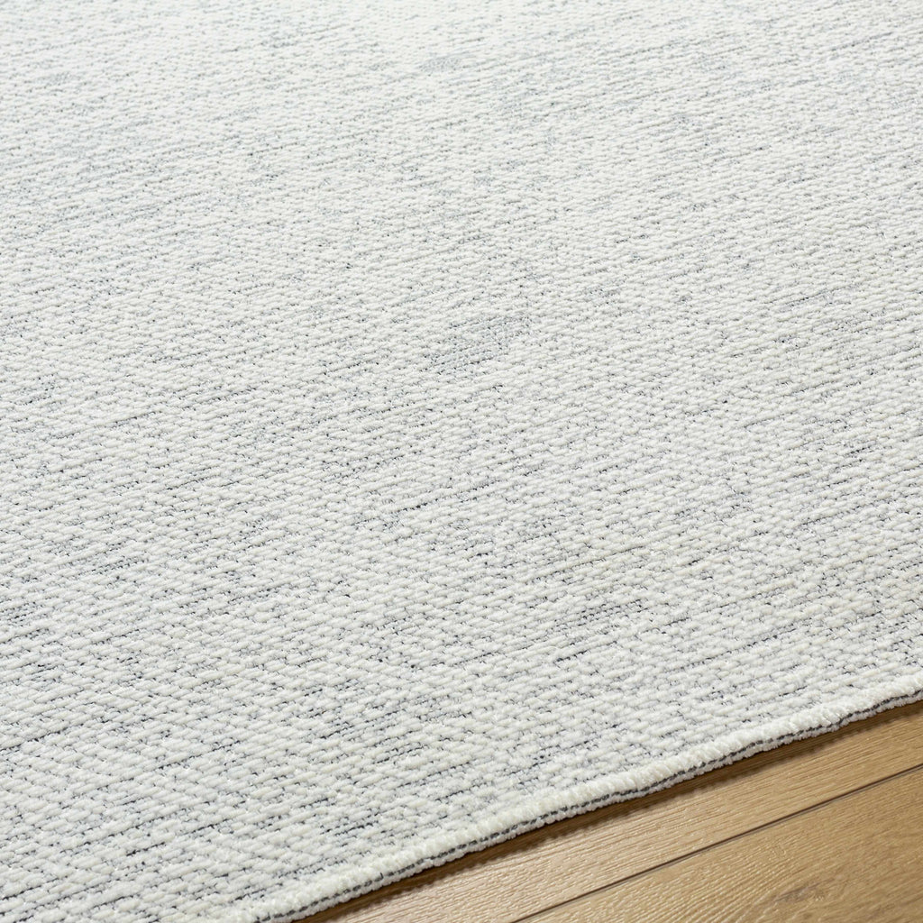 Isako Cream & Gray Solid Washable Area Rug - Clearance