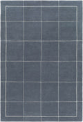 Siarl Dark Gray Checkered Area Rug