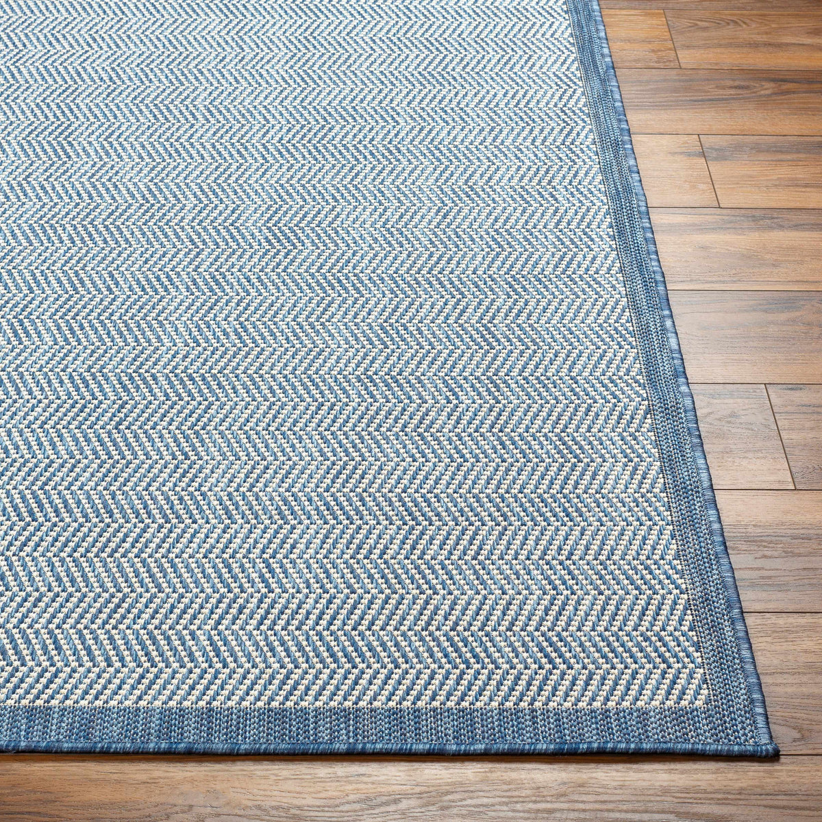 Genet Blue Outdoor Area Rug - Clearance