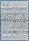 Humla Blue Aztec Outdoor Area Rug - Clearance