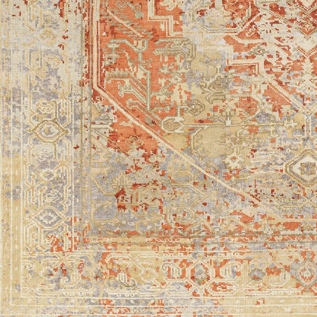 Juji Burnt Orange Wool Rug - Clearance