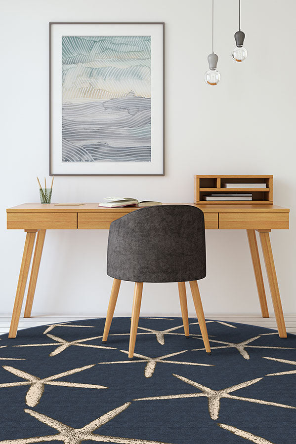 Starfish Navy Rug