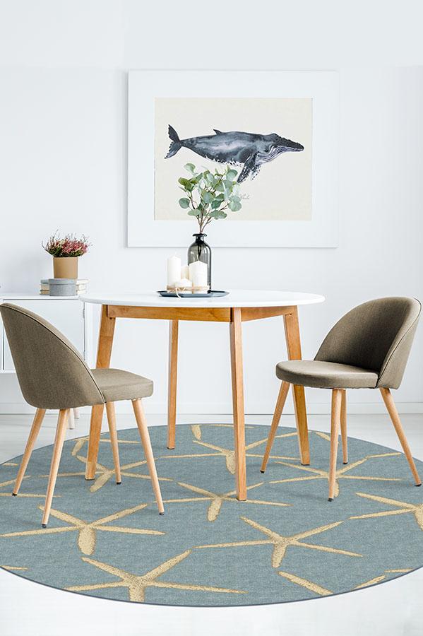 Starfish Pale Blue Flatwoven Rug