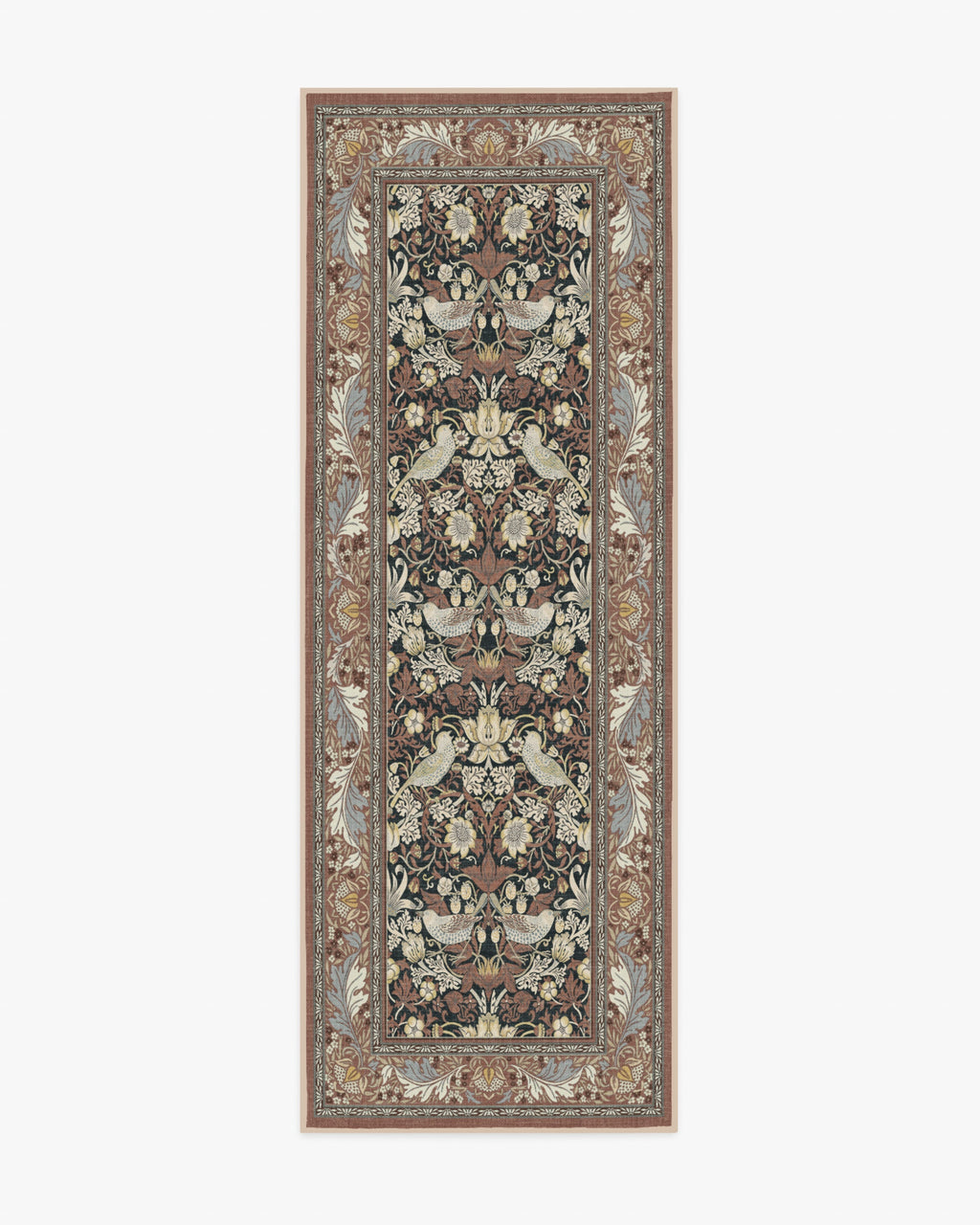 Strawberry Thief Black & Amber Rug by Morris & Co.