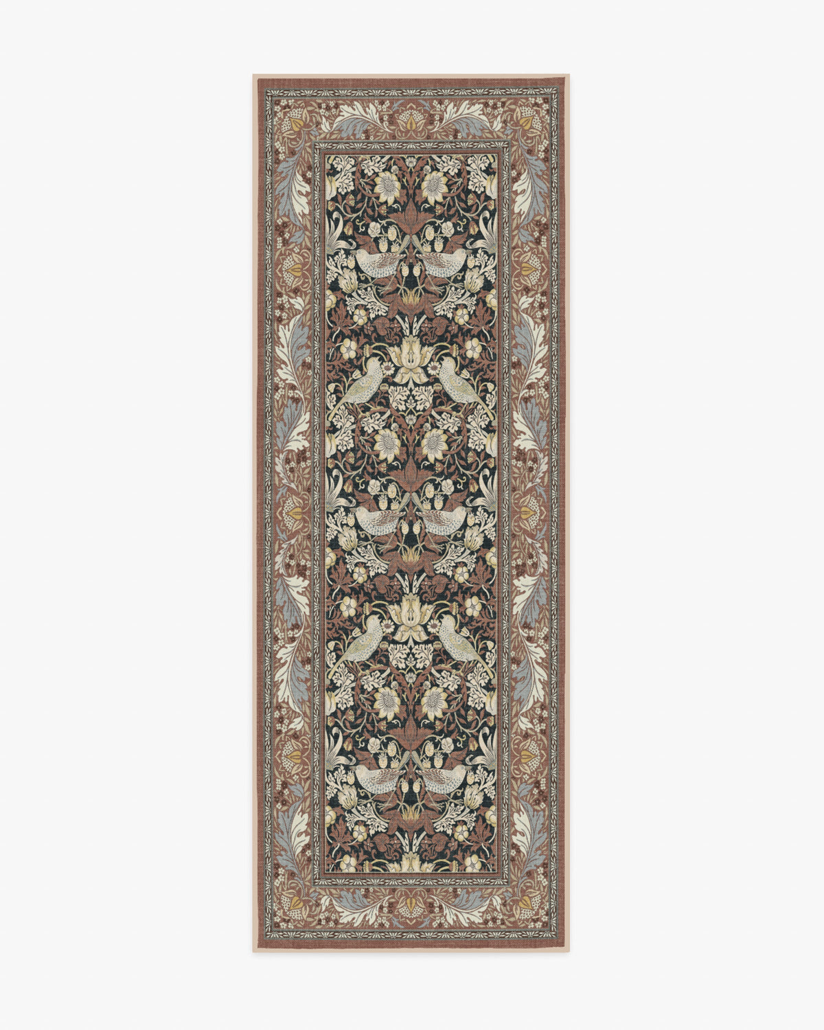 Strawberry Thief Black & Amber Rug by Morris & Co.