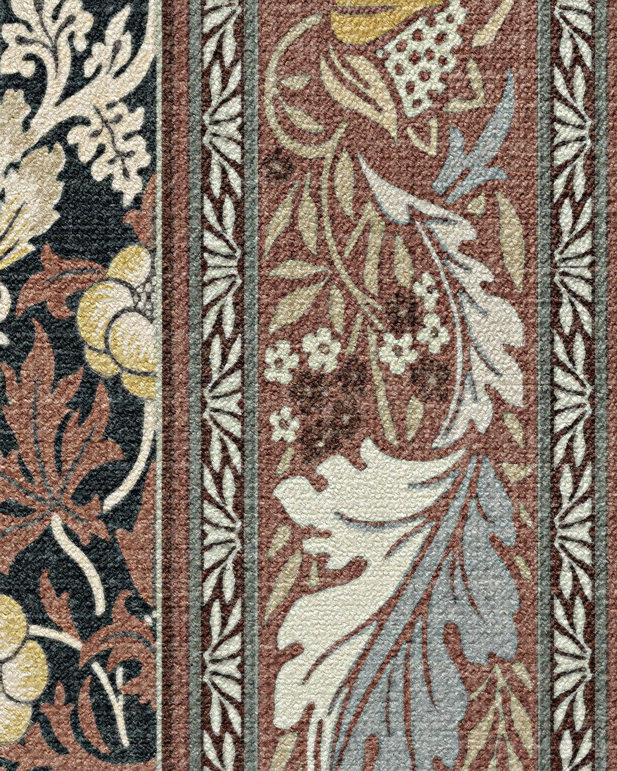 Strawberry Thief Black & Amber Rug by Morris & Co.