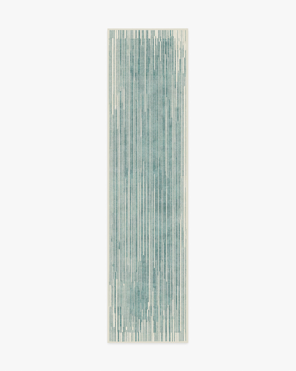 Striated Border Blue Rug