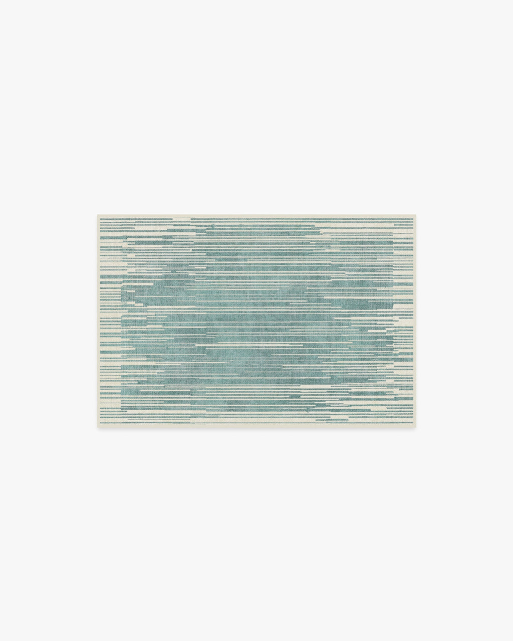 Striated Border Blue Rug