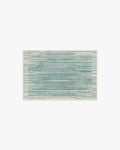 Striated Border Blue Rug