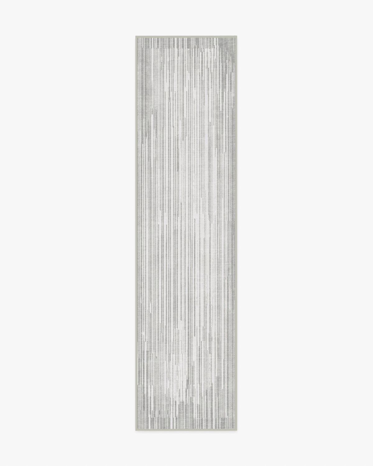 Striated Border Soft Grey Rug