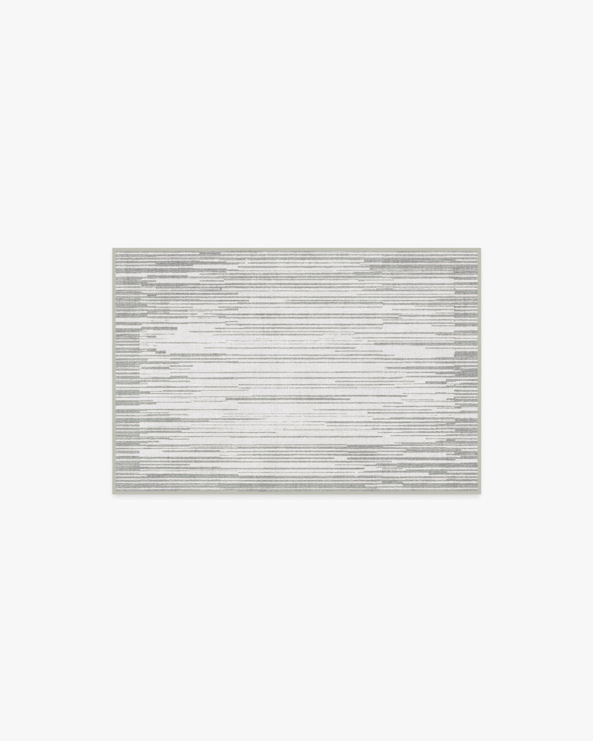 Striated Border Soft Grey Rug