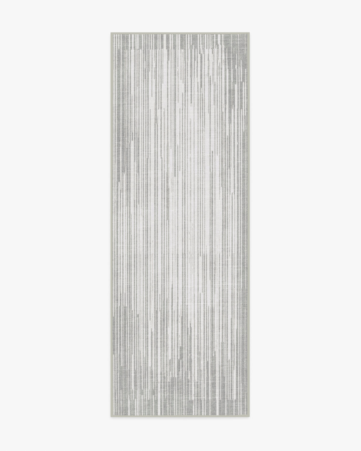 Striated Border Soft Grey Rug