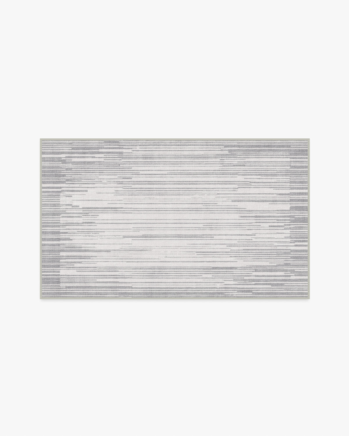 Striated Border Soft Grey Rug