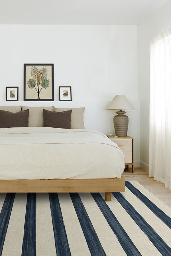 Sumi Sailor Stripe Navy Rug