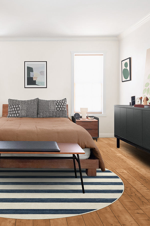 Sumi Sailor Stripe Navy Rug