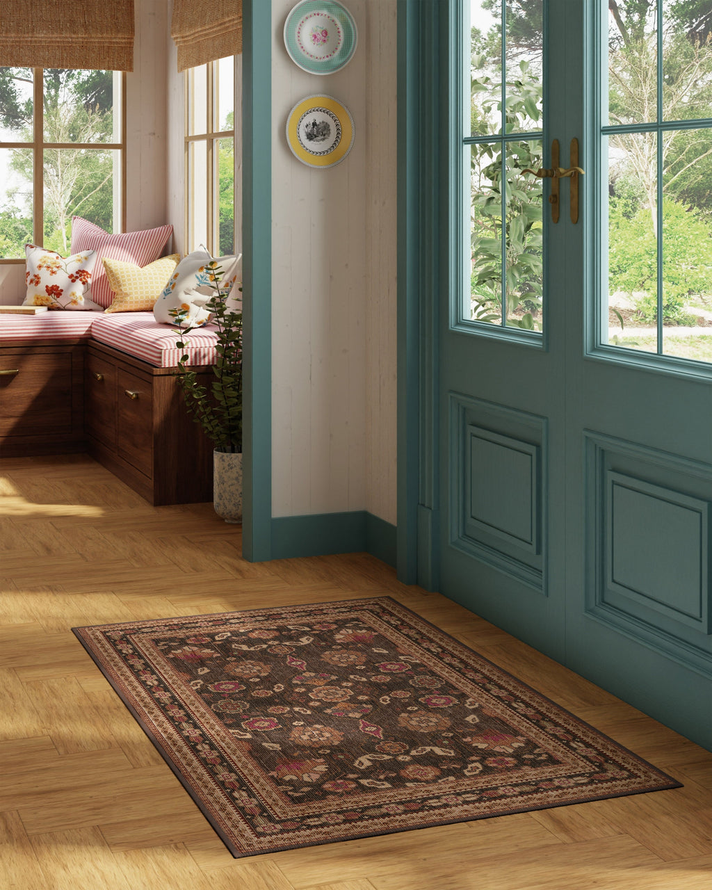 Sybil Brown Flatwoven Rug