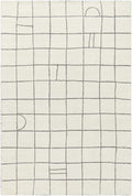 Tanya Pearl White Grid Wool Rug - Clearance