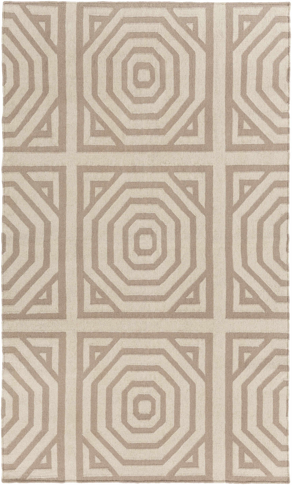 Terlton Ivory Greek Geometric Rug - Clearance