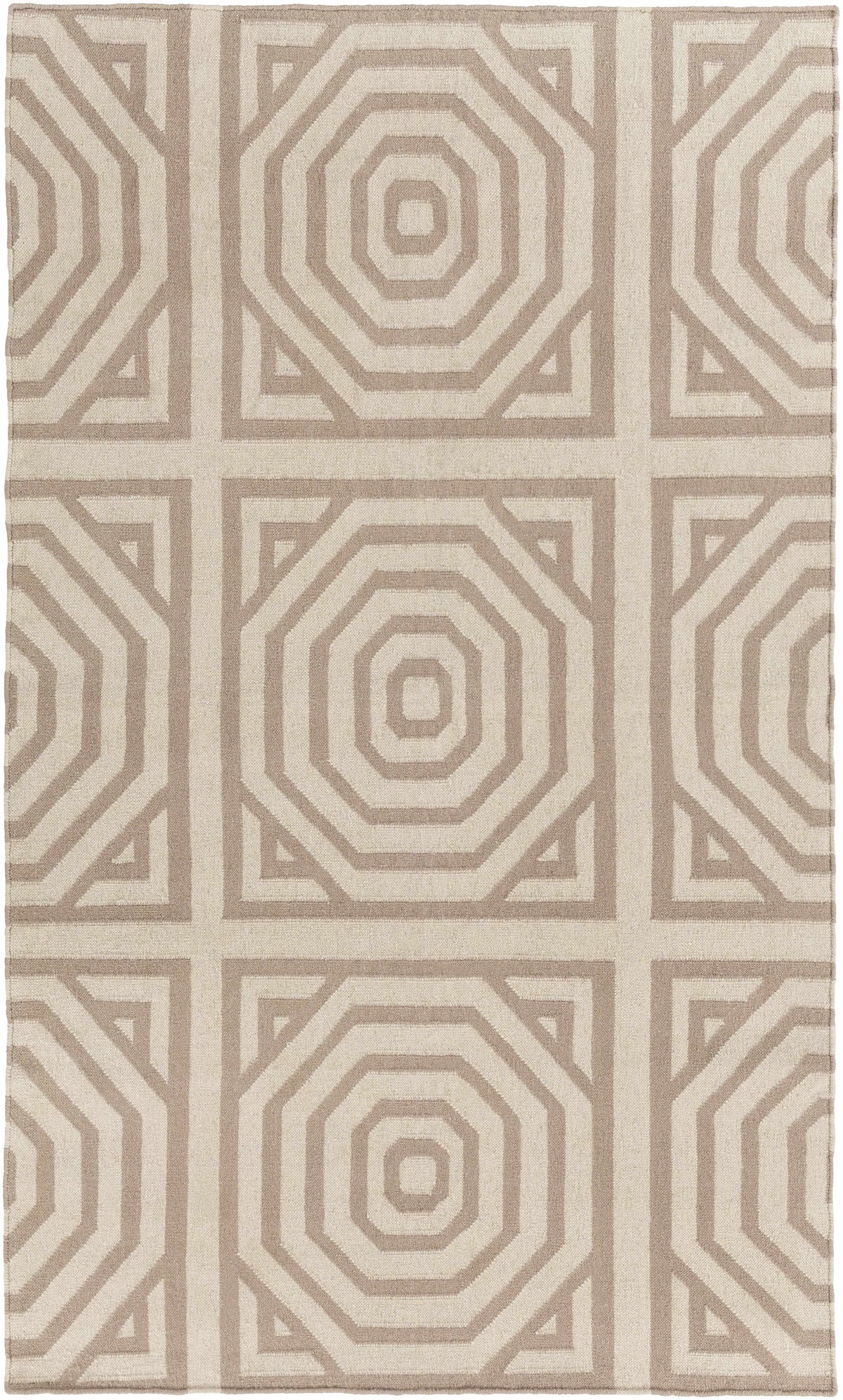 Terlton Ivory Greek Geometric Rug - Clearance