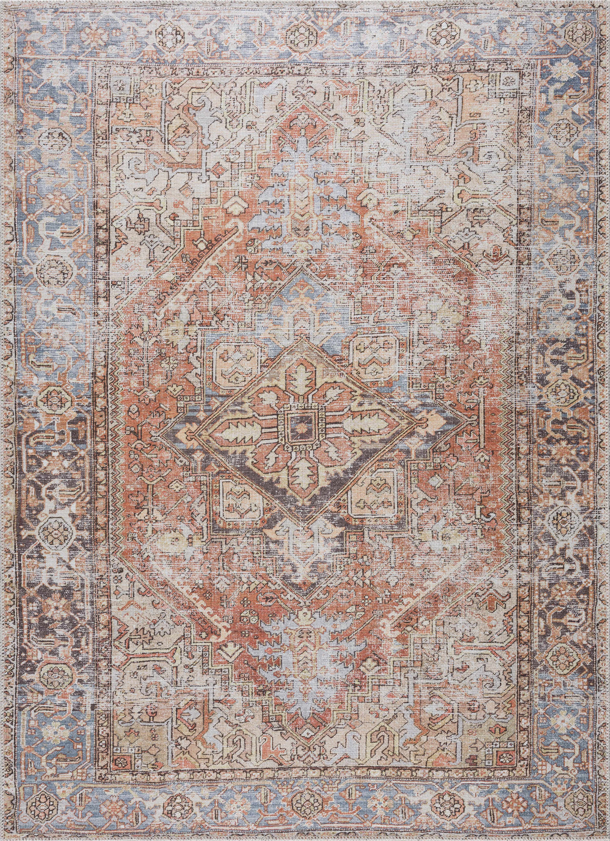 Eira Distressed Washable Rug
