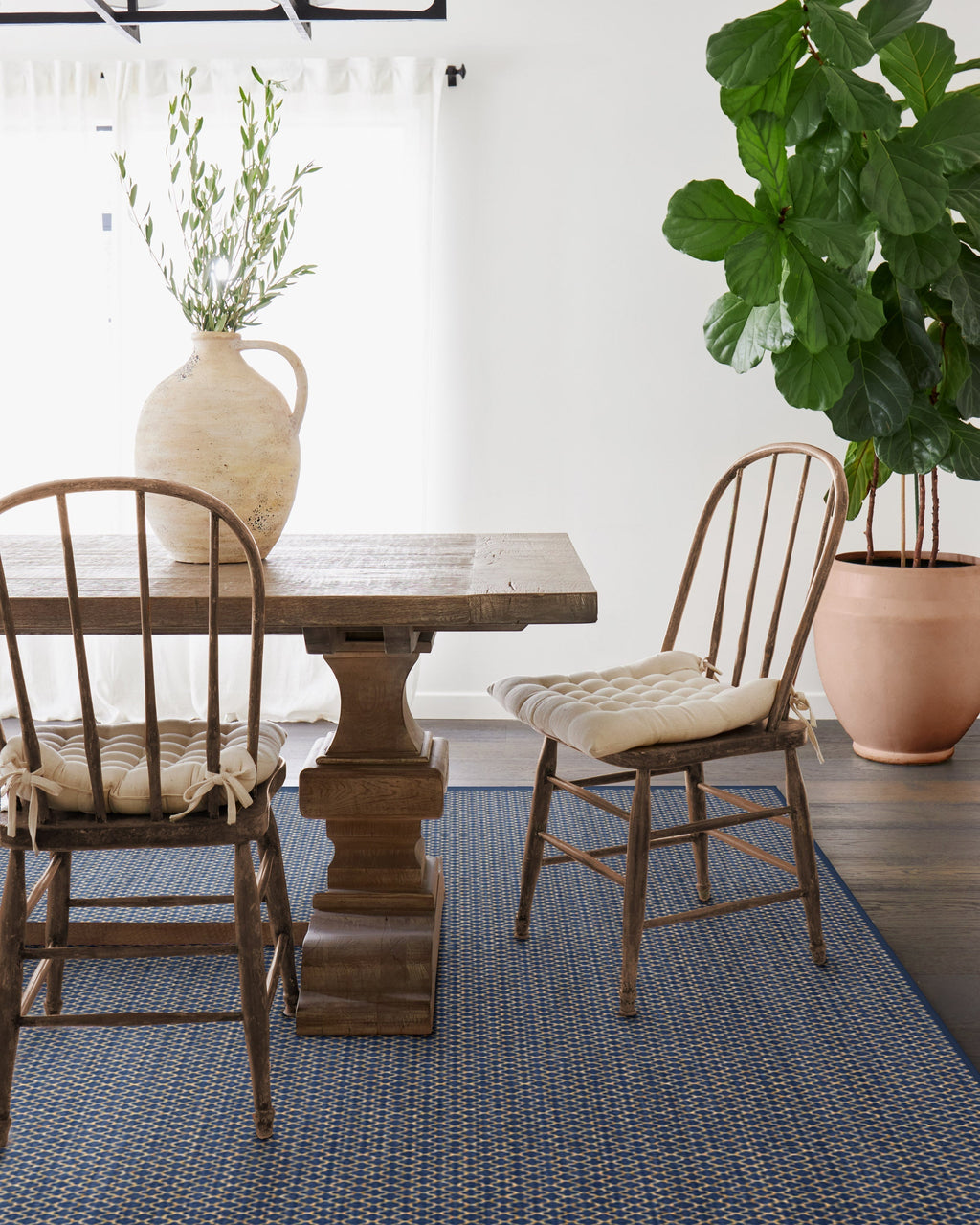 Tillie Solid Soft Navy Re-Jute Rug