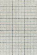 Toshi Beige Grid Wool Rug