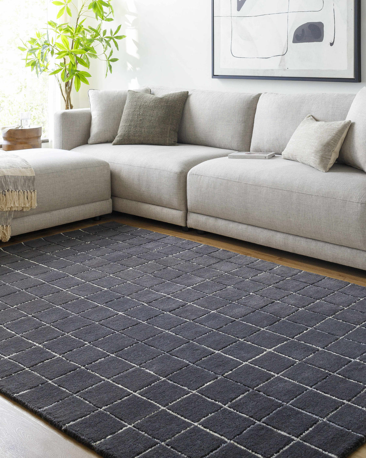 Toshi Jet Black Area Rug