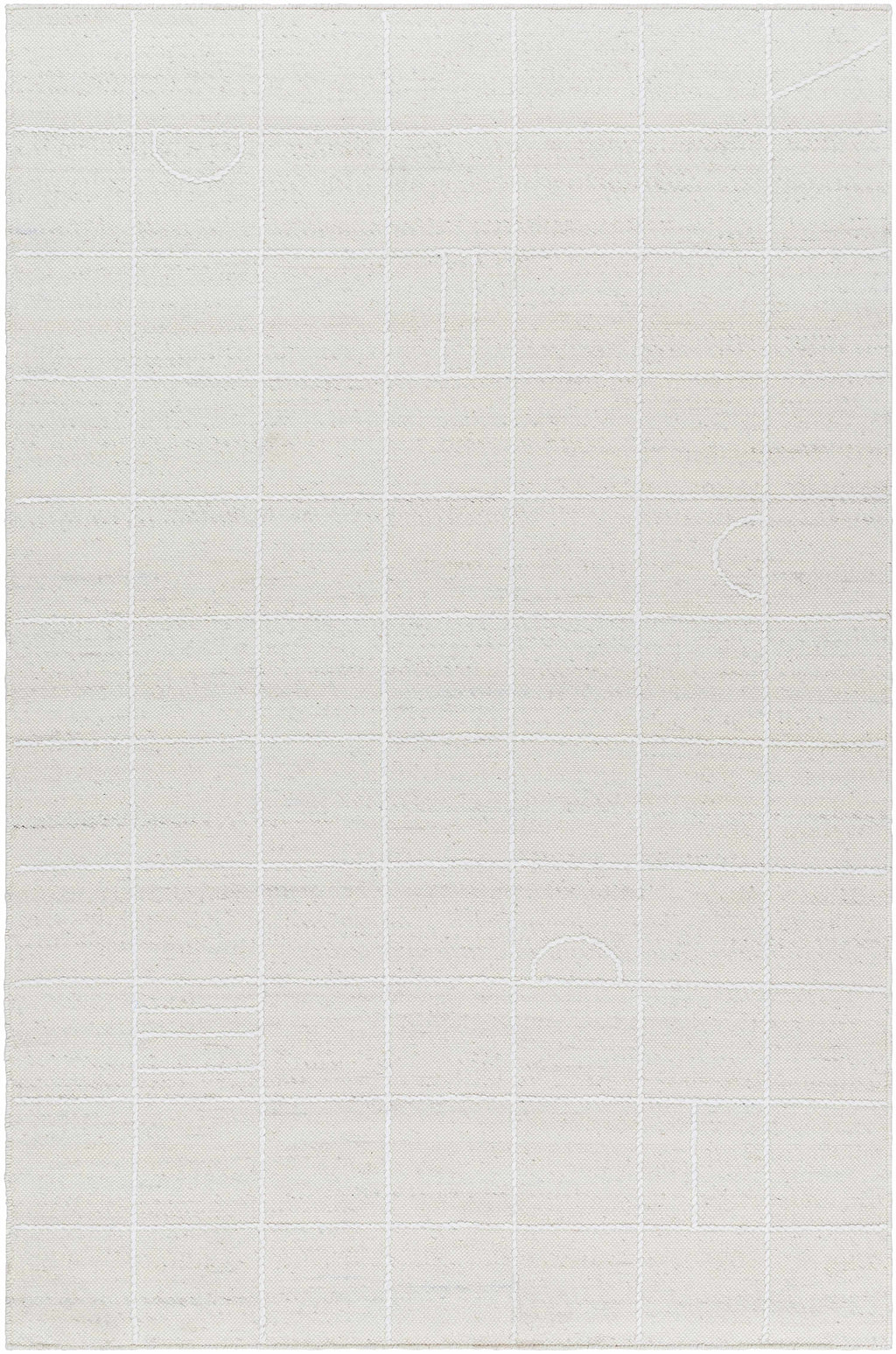 Tieve Off White Checkered Area Rug - Clearance