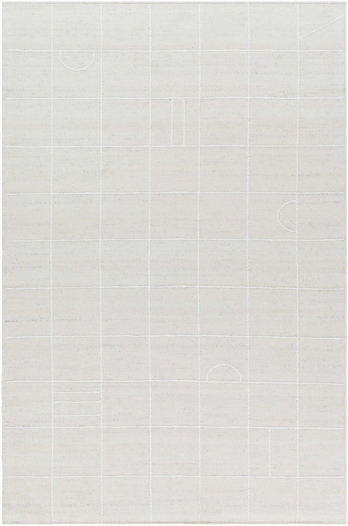 Tieve Off White Checkered Area Rug - Clearance