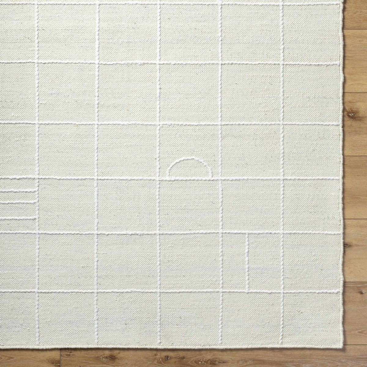 Tieve Off White Checkered Area Rug - Clearance