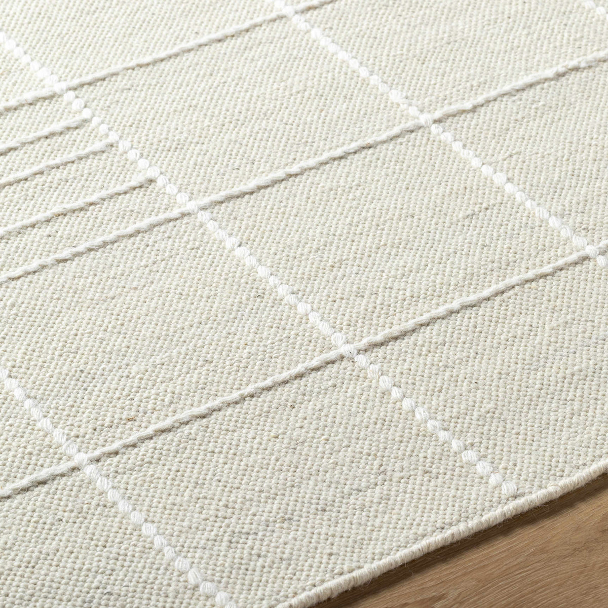 Tieve Off White Checkered Area Rug - Clearance