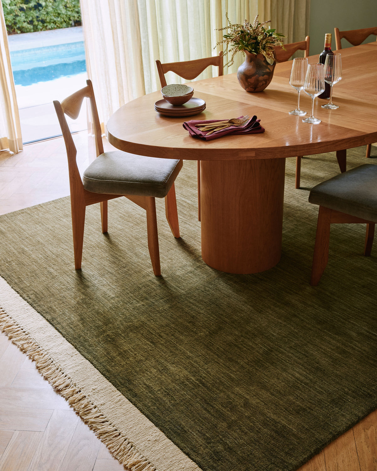 Tropez Olive Wool Rug