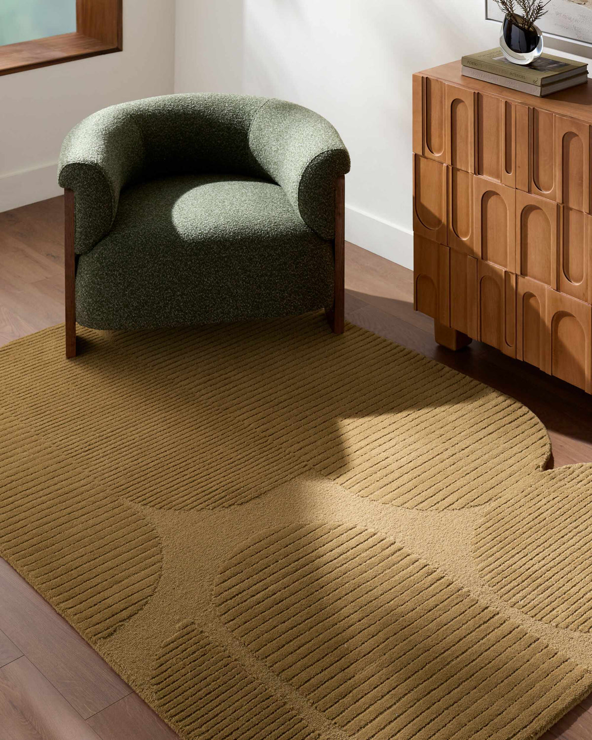 Ponae Abstract Hand Tufted Wool Area Rug