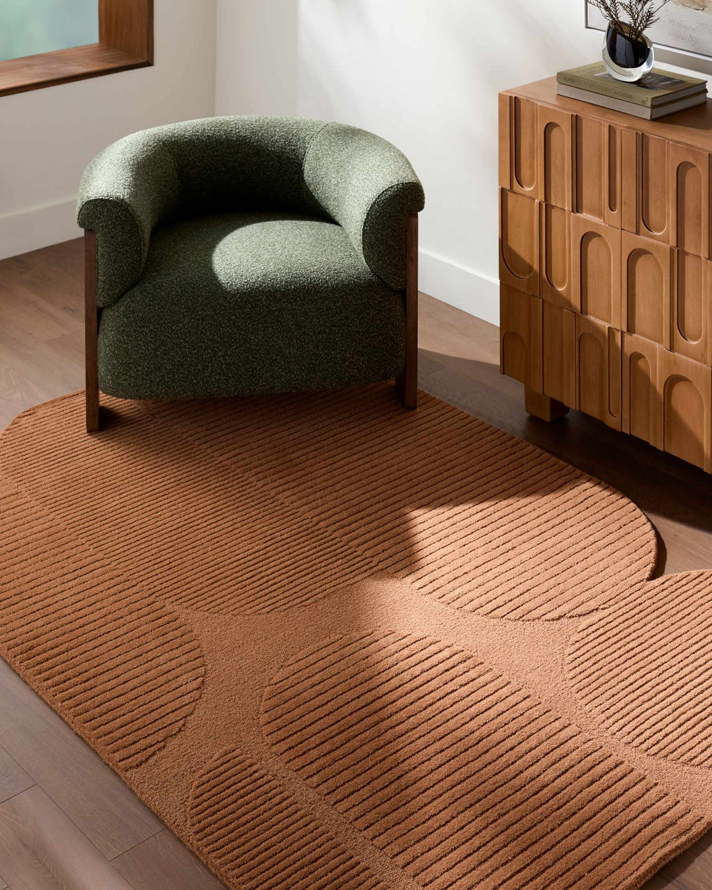 Fihe Abstract Modern Hand Tufted Wool Area Rug