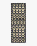 Tulip Heaven Black & Natural Re-Jute Rug by Dan Pelosi