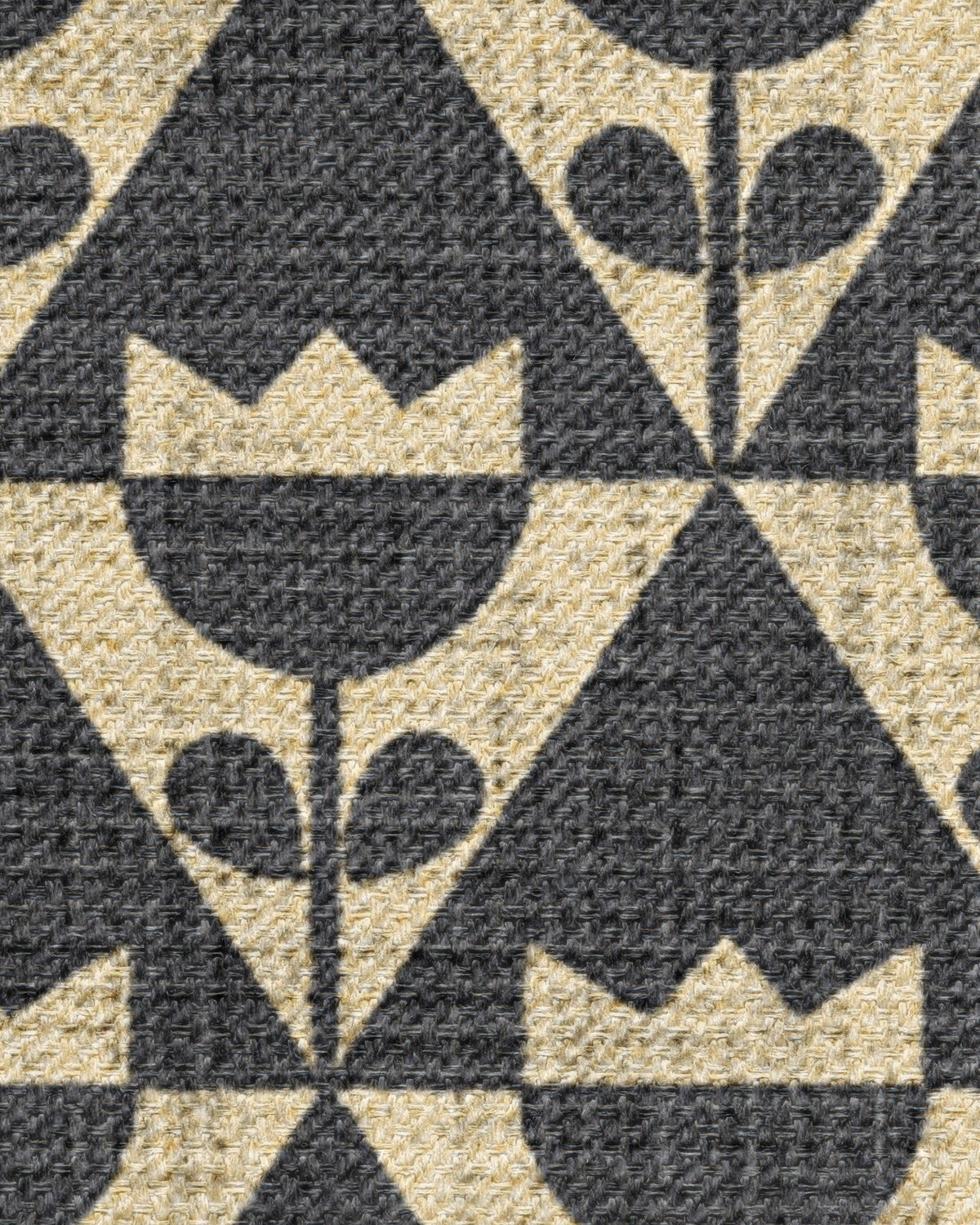 Tulip Heaven Black & Natural Re-Jute Rug by Dan Pelosi
