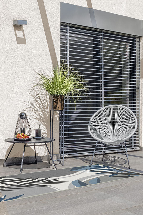 Tulum Ivory Blue Outdoor Rug
