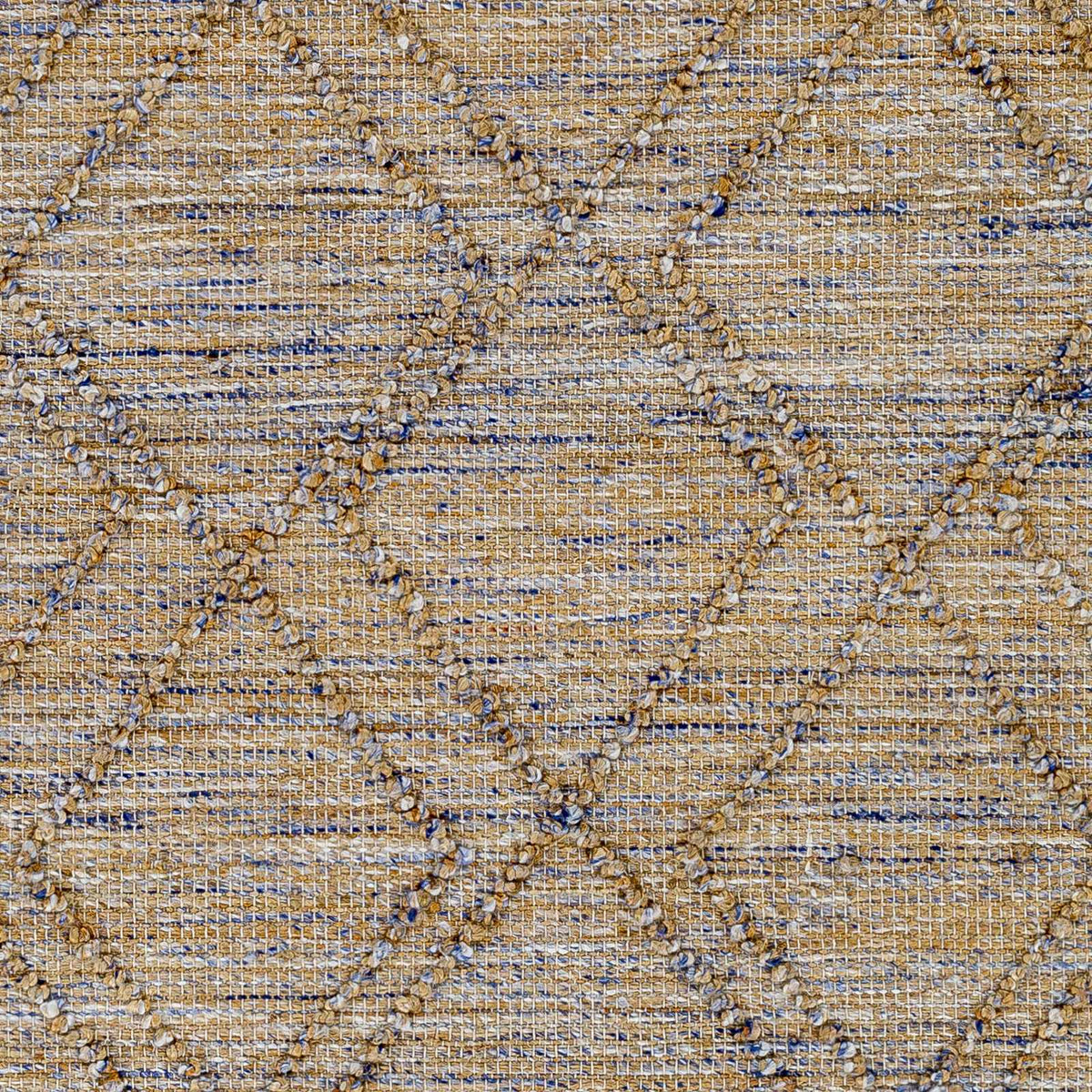 Buse Hand Woven Beige & Blue Area Rug - Clearance