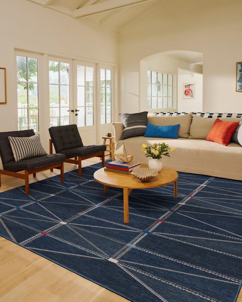 Ulysses Navy Flatwoven Rug