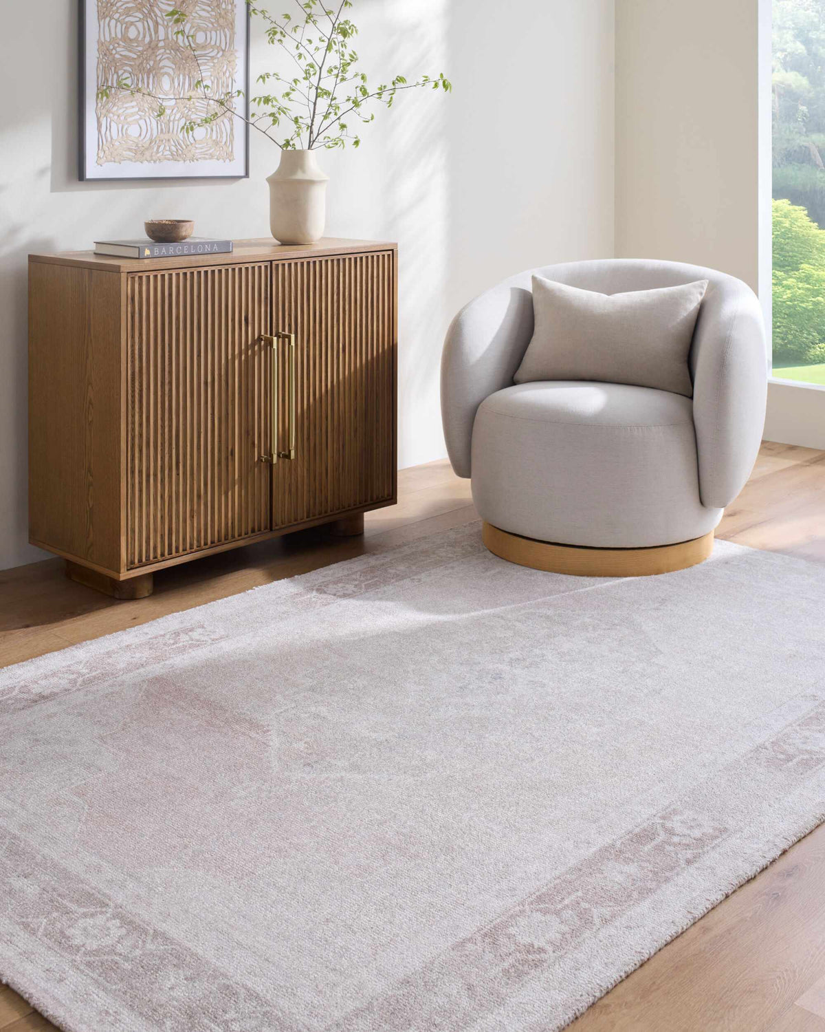 Khalon Pink Traditional Area Rug