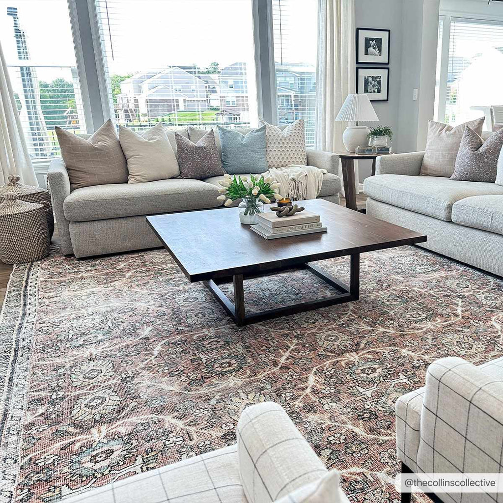 Flat Pile Urpi Red Washable Rug - Clearance