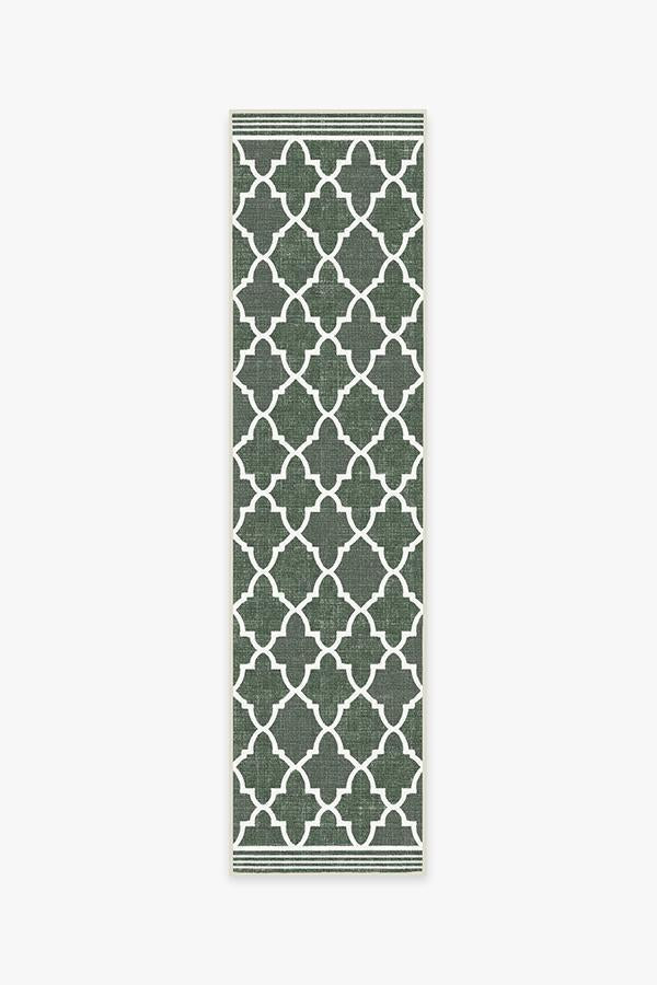Varia Trellis Forest Green Outdoor Rug