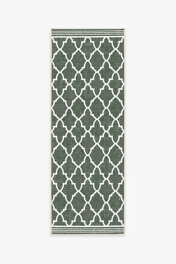 Varia Trellis Forest Green Outdoor Rug