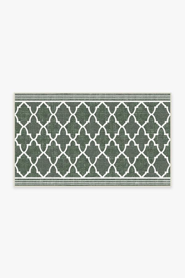 Varia Trellis Forest Green Outdoor Rug